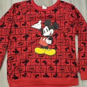 Disney Red Mickey Mouse Kids Sweatshirt